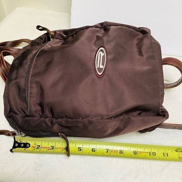 ROOTS CANADA BROWN BACKPACK LEATHER NYLON EUC - Picture 4 of 6